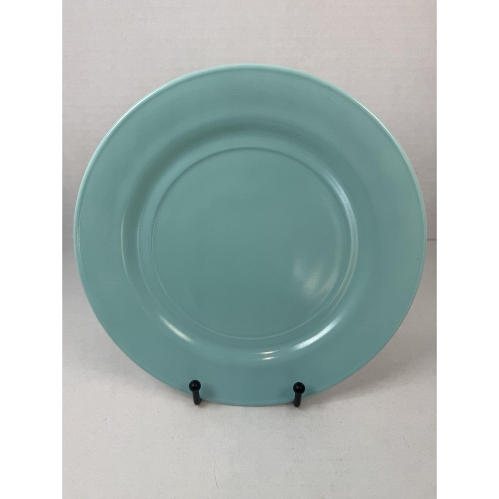 Hazel Atlas Ovide Platonite Light Pastel Blue 9" Dinner Plate Mid Century Modern